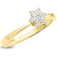 thumbnail image 2 of SuperJeweler Diamond Flower Promise Ring In Yellow Gold For Women, 2 of 7