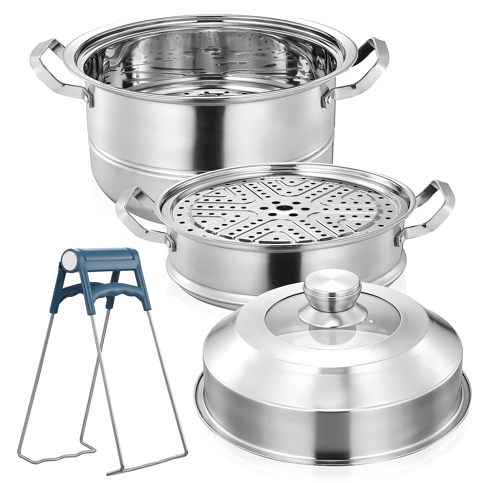 Steamer Pot for Cooking Stainless Steel Multiple Layered Food Steamer