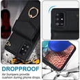 thumbnail image 6 of Phone Case for Samsung Galaxy A51 5G/A 51 5G UW Verizon Wallet Cover with Tempered Glass Screen Protector and RFID Blocking Ring Card Holder Leather Cell Accessories 51A G5 S51 Women Men Black, 6 of 11