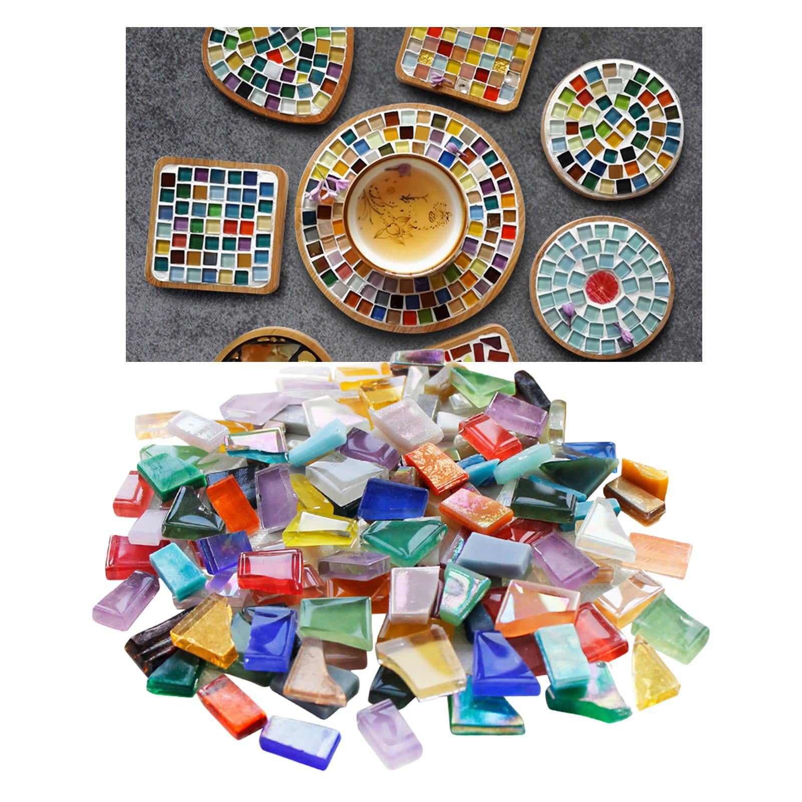 Csdtylh 1000 Pcs Mosaic Tiles, Glass Mosaic Tiles for Crafts Bulk, Stained  Mosaic Glass Pieces, Mosaic Supplies for Home Decoration, Art Crafts, DIY