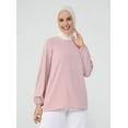 thumbnail image 2 of Pink - Crew neck - Blouses - Refka, 2 of 4