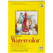 Strathmore Watercolor Paper Pad, 300 Series, 11" x 15", Tape-Bound