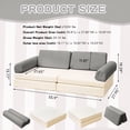 thumbnail image 2 of Lamerge Fold Kids Sofa, Modular Kids Play Couch, Kids Convertible Play Fort, Multifunctional Instant Rebound Foam Couch, Corduroy Fabric Toddler Couch for Playroom/Bedroom, Grey, 2 of 10