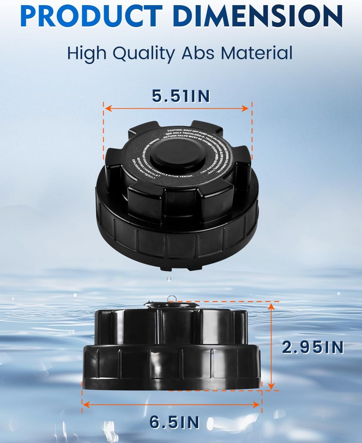 ABPETE Chlorinator Cover Compatible with Hayward Cl200 CL220 Automatic Chlorinator Feeder, ABS Material, Long Service Life, with The Chlorinator to Ensure no Leakage, Easy to Install(Black)