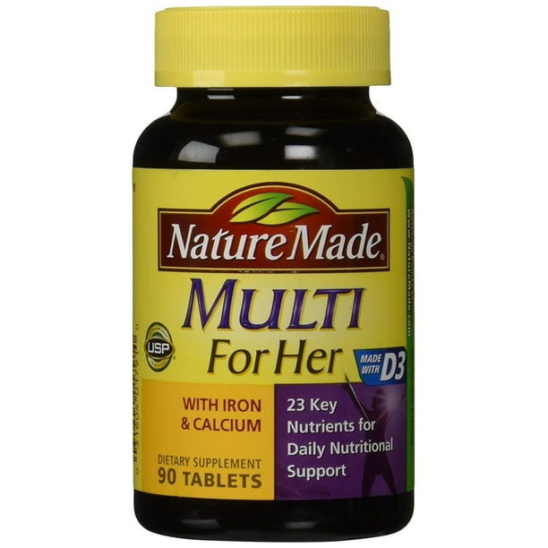 Nature Made Multi For Her Made with D3, with Iron and Calcium Dietary