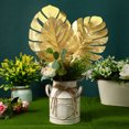 thumbnail image 4 of unbranded 15Ud Hojas Artificiales Doradas De Monstera Para Duradera En Bodas Fiestas Y Hogar, 4 of 6