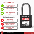 thumbnail image 6 of TRADESAFE Lockout Tagout Locks with Master Keys, Black Keyed Different LOTO Locks, 10 pcs, 2 Keys, 6 of 10