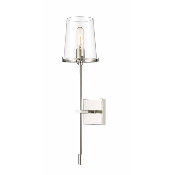 3032-1S-PN-Z-Lite-Callista - 1 Light Wall Sconce In Industrial Style-26 Inches Tall and 6.5 Inches Wide