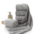 thumbnail image 5 of Shower Girls Absorbent Soft Antibacterial Quick Dry Turban Wrap Hair Drying Cap Bath Hat Towel Cap STRIPE, 5 of 8