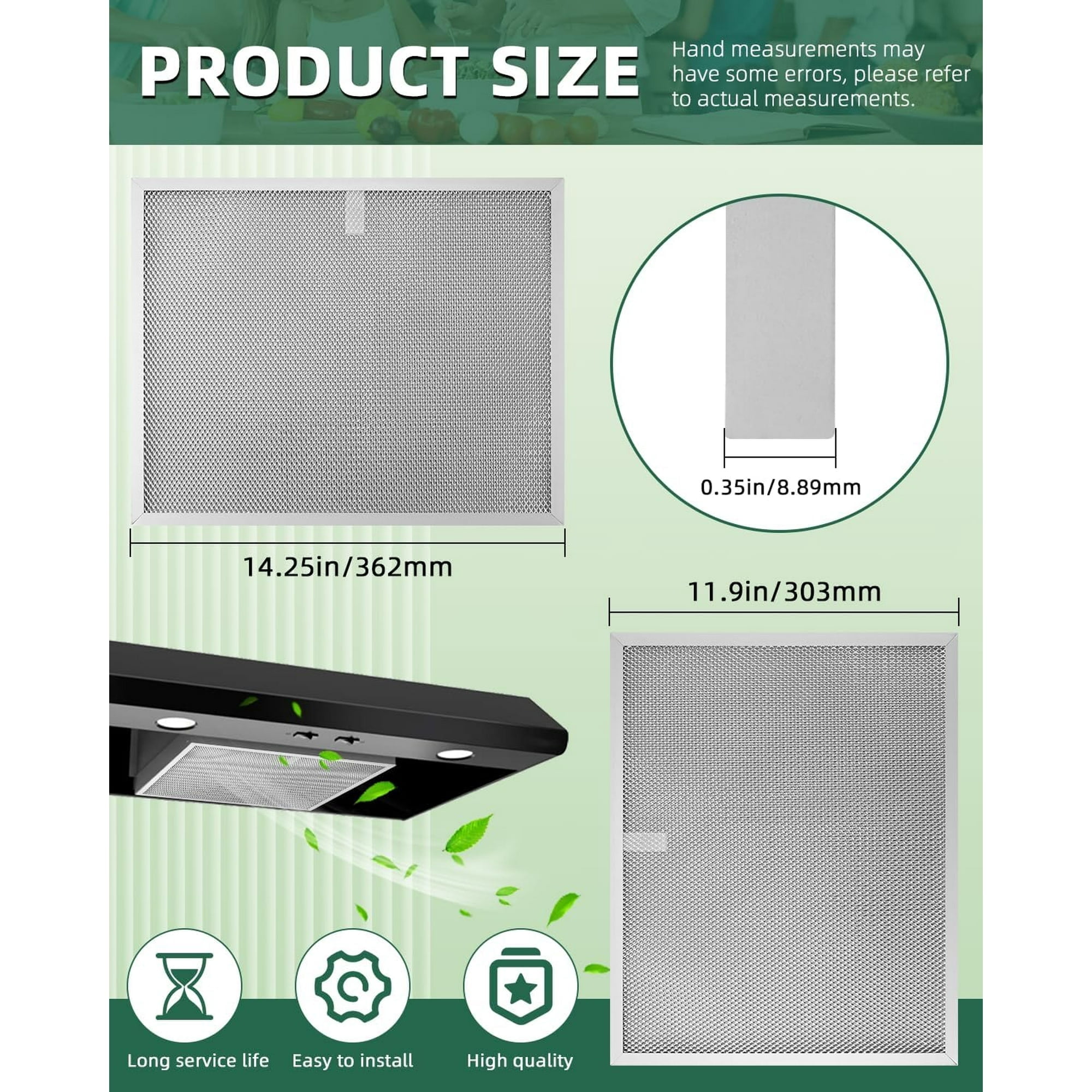2-Pack Range Hood Filter 11-3/4" x 14-1/4" Fits Broan Allure 30 in Series (Replaces 99010299)