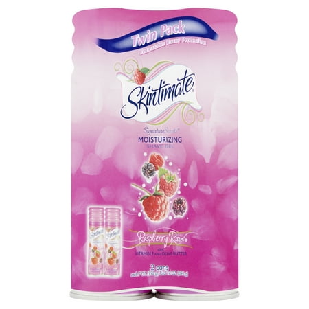 Skintimate Raspberry Rain Women's Shave Gel Twin Pack, 14 (Best Way To Dry Shave Legs)