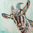 thumbnail image 2 of Vitaletti, Carolee 20x20 White Modern Wood Framed Museum Art Print Titled - Funny Goat I, 2 of 4
