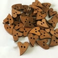 thumbnail image 3 of Hevirgo 100Pcs Buttons Heart Shape Unfading Wood Brown Sewing Buttons for Sewing, 3 of 7
