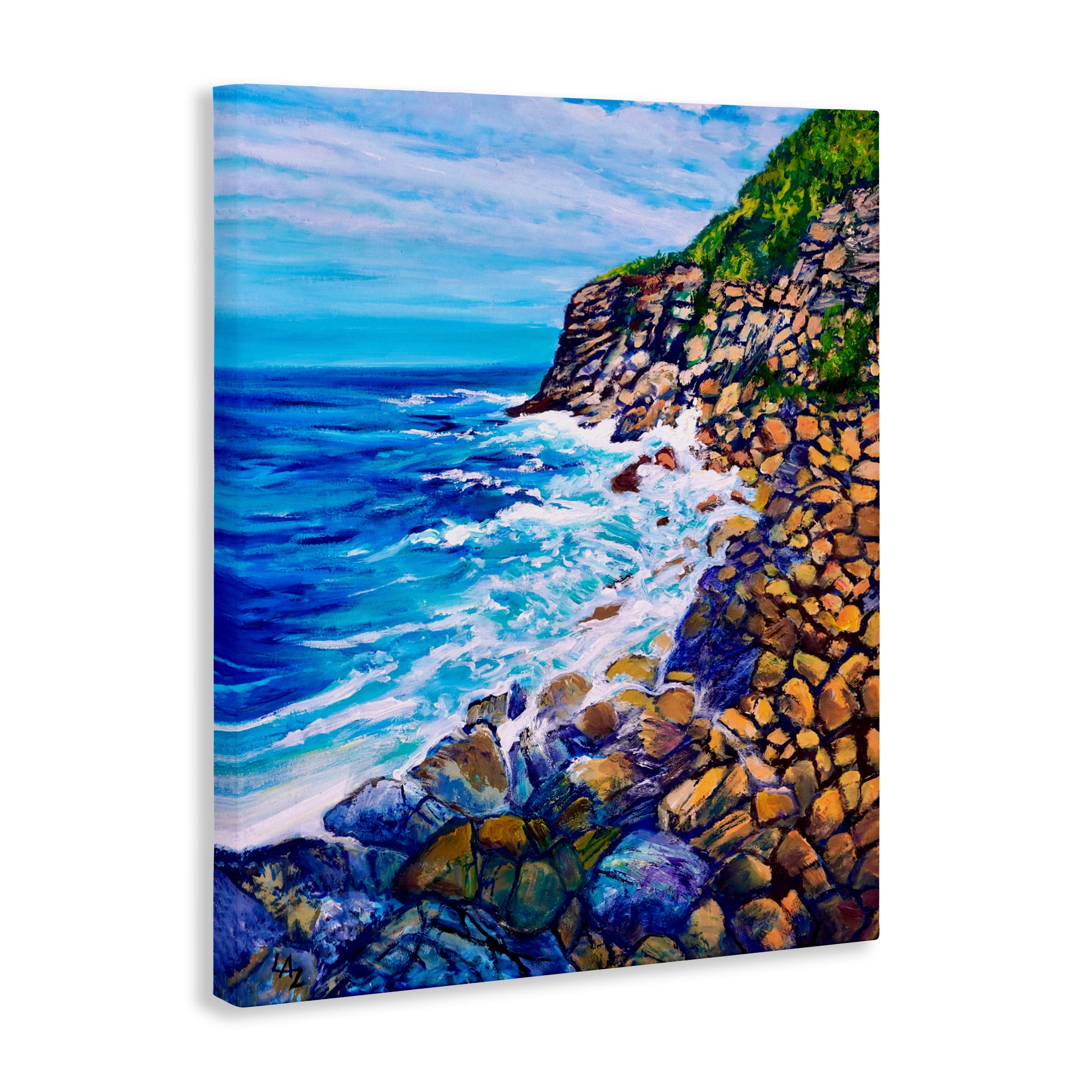 Stupell Industries Cliffside Ocean Spray Canvas Wall Art, design by Lee Ann Zirbes
