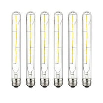 Sunshine Lighting  Sunlite LED T8 Tubular Filament Light Bulb - E26 Base - 5W - 430 Lumens - 2200K - Amber - Pack of 6