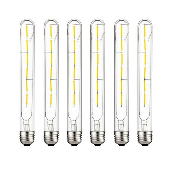 Sunshine Lighting  Sunlite LED T8 Tubular Filament Light Bulb - E26 Base - 5W - 430 Lumens - 2200K - Amber - Pack of 6