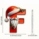 thumbnail image 2 of Seyotauo 2025 Alphabet Ornaments for Christmas Tree, Acrylic Christmas Santa Claus Hat Alphabet Ornaments with White Beard, Red Alphabet Ornaments for Crafting Christmas Tree Decor, 2 of 2