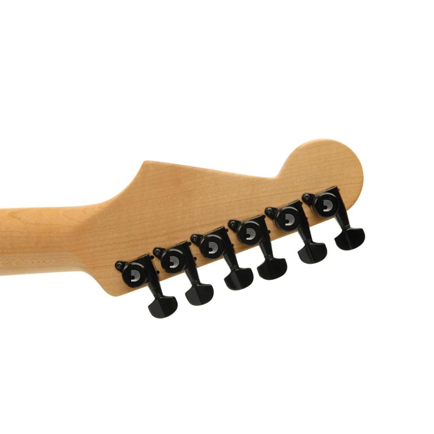 D'Addario Auto-Trim Tuning Machines, 6 In-Line setup, Black
