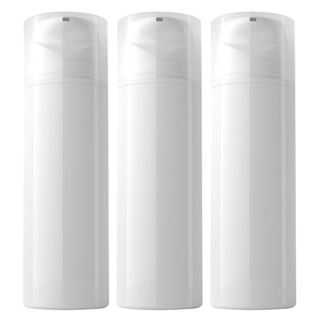 3pcs 50ml Vacuum Pump Bottles Emulsion Dispenser Buckle Travel Bottle Empty Makeup Container Portable Subpackaging Bottle for Home Travel (White)