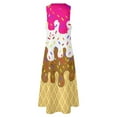 thumbnail image 4 of Waffle C Neopolitan Ice Cream - Long Dress wom's eving dress02 clothes for woman Dress, 4 of 6