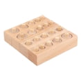 thumbnail image 1 of Bloques de escalera de cilindros de madera de 4 piezas, bloques de cilindros de troncos con perilla de madera, rompecabezas de juguete con casquillo, 1 of 9