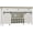 Retro white and wood color, variant on Rustic Farmhouse Sideboard Buffet Cabinet, Features Sliding Barn Door, Three Spacious Drawers, Removable Wine Rack, and Adjustable Interior Shelf, Versatile Storage Cabinet