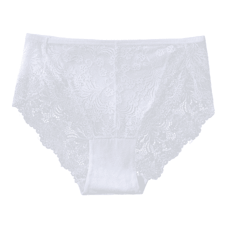 Fulorrnie Underwear for Women Plus Size High Waist Breathable Comfort Panties Cute Briefs Elastic Panty  White  10
