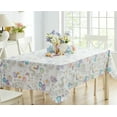 thumbnail image 4 of Newbridge Vinyl Rectangle Tablecloth, 60 x 102 Inch, Easter Bunny Blossom Flannel Backed Table Cloth, Easter Egg Basket Floral, 4 of 6