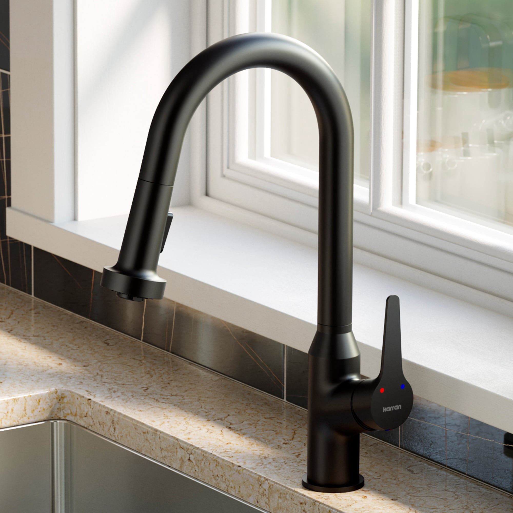 Karran Usa KKF250SS Scottsdale 1.8 GPM 16-1/8" Single Hole Kitchen Faucet - Stainless
