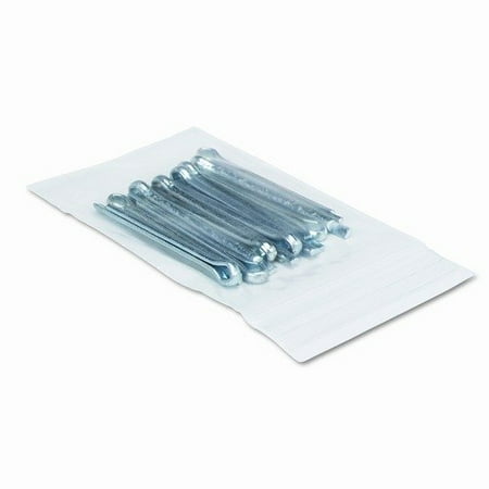 Universal Reclosable Poly Bags w/White Identification Area, 2 X 3, .002mil, Clear,1000/Ctn