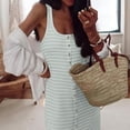 thumbnail image 5 of Sngxgn Womens Casual Slip Long Dresses Sexy Spaghetti Strap Party Dress(Green,S), 5 of 8