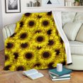 thumbnail image 1 of Sunflower Pattern Print Design SF011 Fleece Blanket, 1 of 5