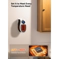 thumbnail image 4 of GiveBest - Calentador de espacio programable con visualización LED, toma de corriente remota, calentador eléctrico con termostato y temporizador para hogar, oficina, baño, uso en interiores,, 4 of 5