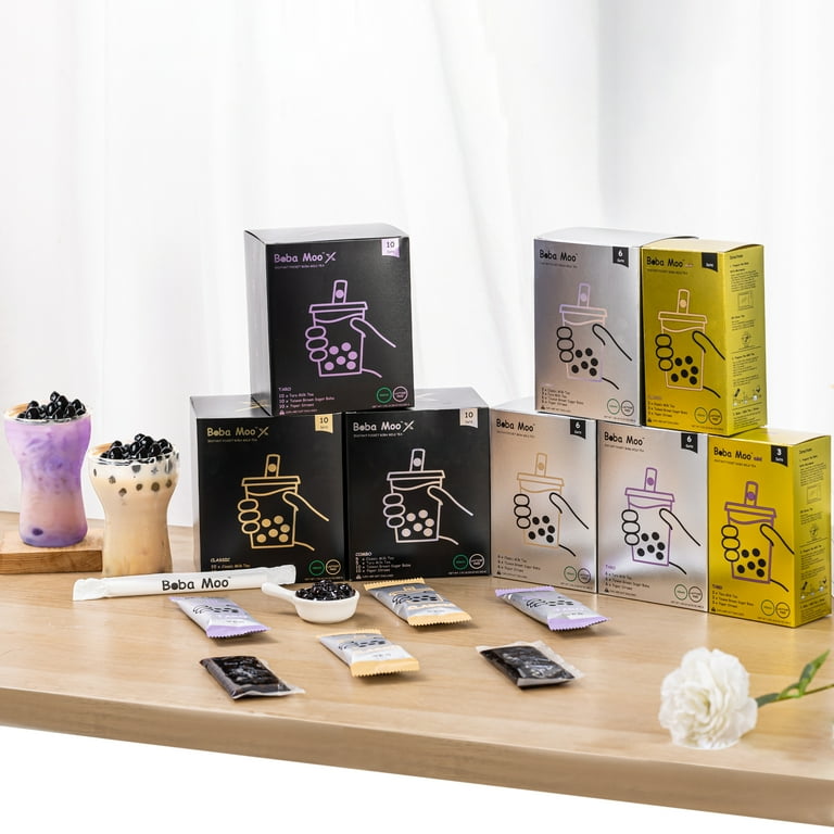 Boba Moo Premium Boba Tea Kit With Classic Milk Tea Flavor