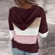 thumbnail image 2 of Gibobby Sudadera para mujer, Sudadera con Capucha Acanalada de Mezcla de algodón Marfil con Bolsillos adjuntos y cordón de Manga Larga Sudadera para Mujer(Vino,M), 2 of 5