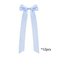 thumbnail image 2 of chaungfeng 12 Pcs Blue Velvet Bows with Twist Tie, 3.15 x 13 Inch Pre-Tied Vintage Ribbon Bows for Wine Bottle Candle Gift Wrapping Wedding Valentine's Day Cake Brithday Party, 2 of 6