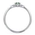 thumbnail image 4 of Birthstone Oval Ring with Shoulder Accents - Emerald (May), 4 of 5