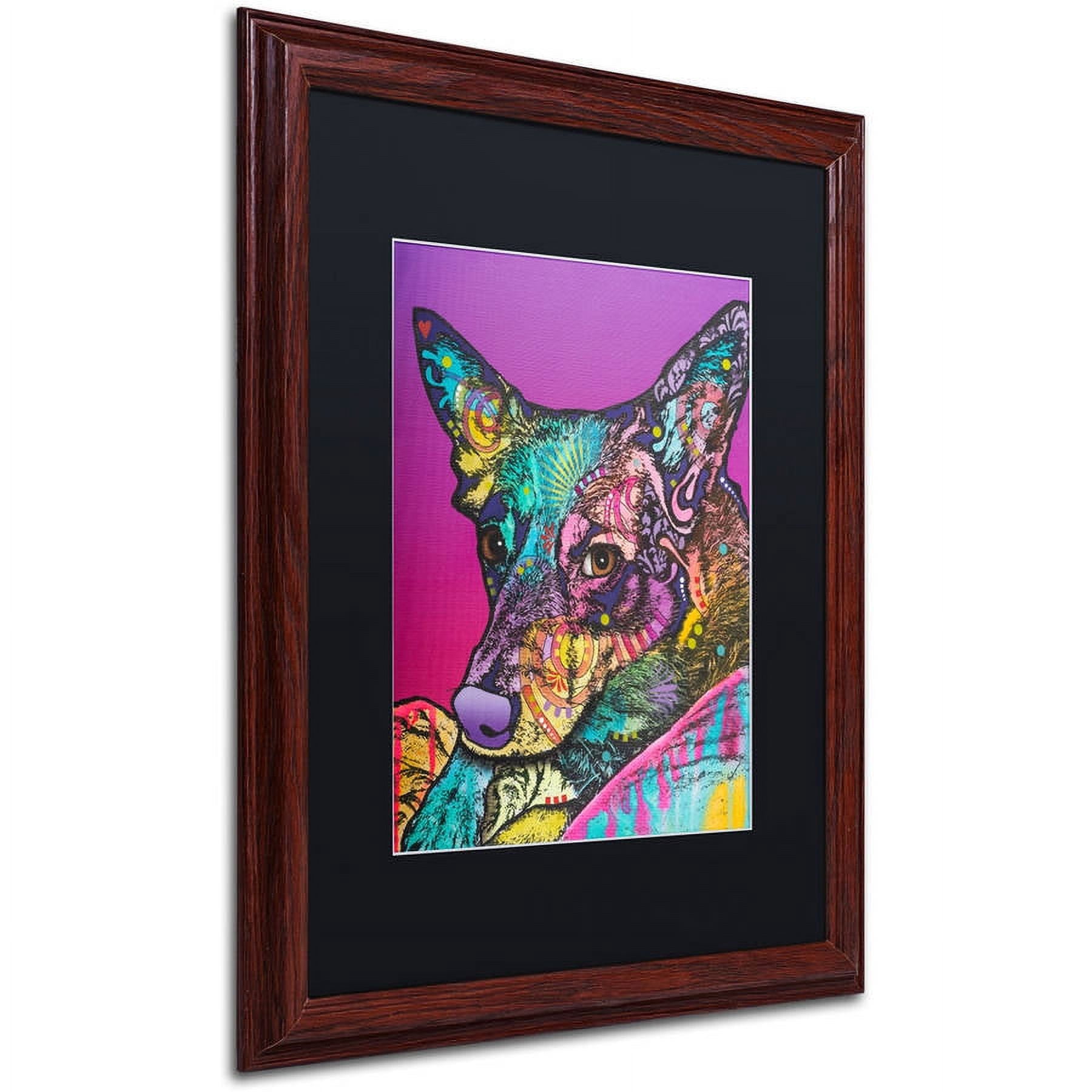 Trademark Fine Art "Zena-004" Canvas Art by Dean Russo, Black Matte, Wood Frame