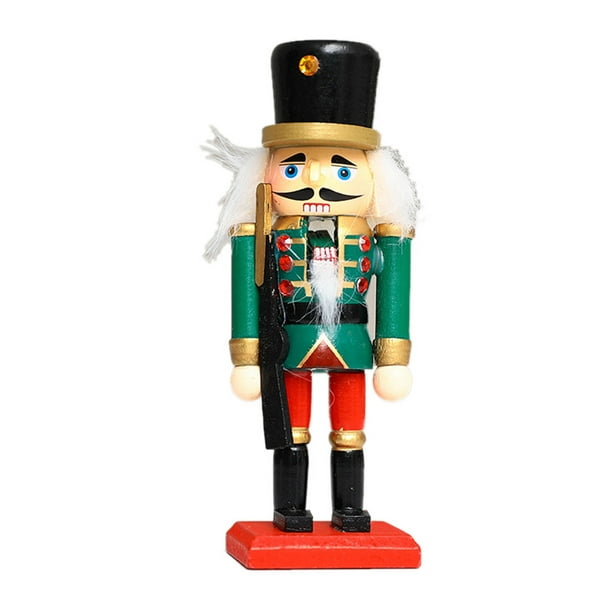 AIHOME Wooden Soldier Nutcracker Cute Figurine Plush Doll Table