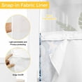 thumbnail image 6 of Coastal Beach No Hook Shower Curtain Waterproof, Bathroom Curtains with Snap in Liners and See Through Top Window, Sea Turtle Nautical Coral Starfish Hotel Style Bathtub Curtains Shower 60"Wx72"L, 6 of 8
