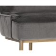 thumbnail image 3 of Maklaine 18.5" Transitional Fabric Dining Chair in Gray (Set of 2), 3 of 7