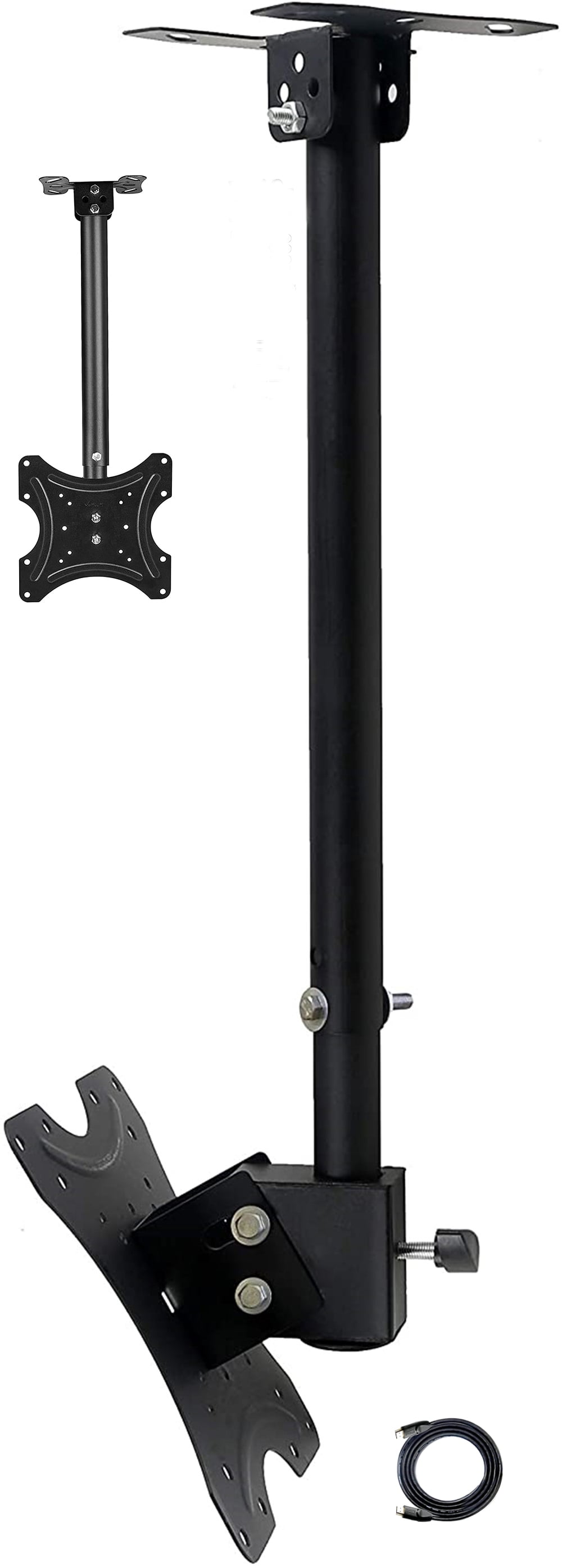 Ceiling TV Mount,TV Ceiling Mount Bracket, Adjustable Height Full ...