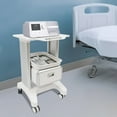 thumbnail image 4 of Heavy Duty Salon Trolley Cart, Mobile Utility Cart with Tray, 220lb Capacity Trolley for Beauty Clinic Dental, 360° Swivel Casters Tool Storage Organizer, 4 of 18