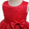 thumbnail image 5 of XBASW Kids Baby Girls Party Formal Princess Dresses Flower Girl Dress with Bowknot Toddler Tutu Wedding Party Gown 1-8T, 5 of 8