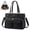 Black, variant on Lunch Tote Bag for Women, Work Bags with Insulated Lunch Compartment, 15.6 Inch Laptop Bag with Large Cup Holder, Teacher Nurse Tote Handbag with Multi Pockets for College, Office, Travel