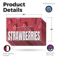thumbnail image 2 of Fresh Strawberries Vinyl Decal 5 Pack of 18 Inch x 24 Inch Weatherproof Heavy-Duty Adhesive Backing | Sweet and Juicy, Farmer’s Markets, Seasonal Fruits | Made in USA, 2 of 6