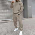 thumbnail image 2 of Male Casual Solid Two Piece Hooded Sports Suit Pocket Raglan Sleeve Hoodies Drawstring Pant Set Men Regular Suits Mens Ruffle Tux Casual Suit Big And Tall Men Suits Formal Suits for Men And Outfits, 2 of 4