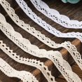 thumbnail image 4 of White Cotton Embroidered Lace Net Ribbons DIY Sewing Craft Material 5-Meter Roll, 4 of 7
