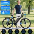 thumbnail image 4 of Saneagle 500W Electric Commuter Bike for Adults, City E-Bike, 52V 15Ah Removable Battery, 26" Tire, Shimano 21 Speed, UL 2849 Certified, Black, 4 of 10