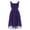 Purple, variant on LiiYii Kids Girls Sleeveless Pleated Chiffon Dress Flower Girls Dress Wedding Bridesmaid Dress Party Prom Gown Navy Blue 8